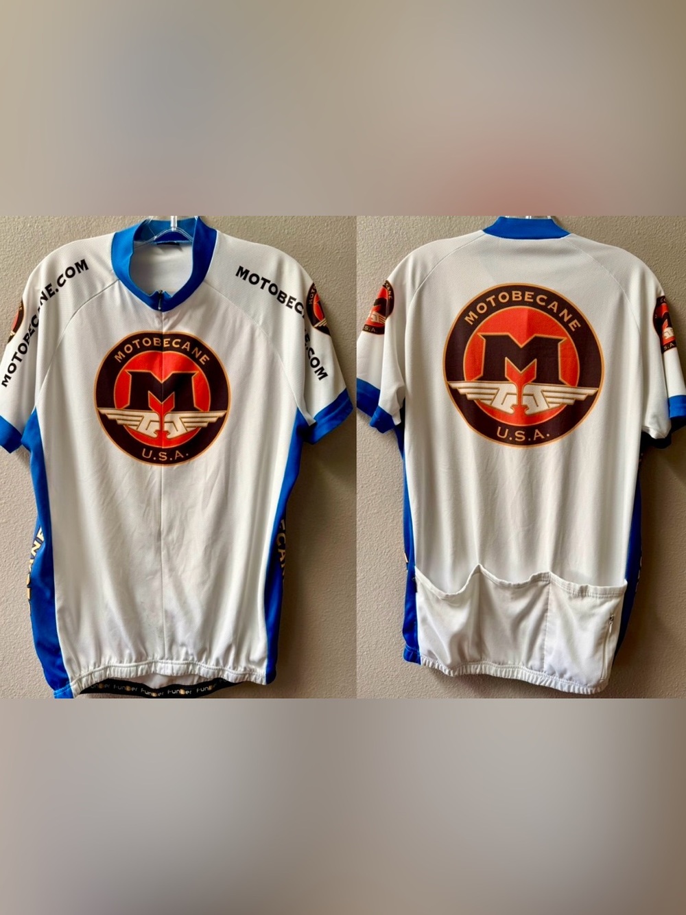 Motobecane U.S.A. Funkier Cycling Jersey Logo 1/2 Zip Mens Medium*
